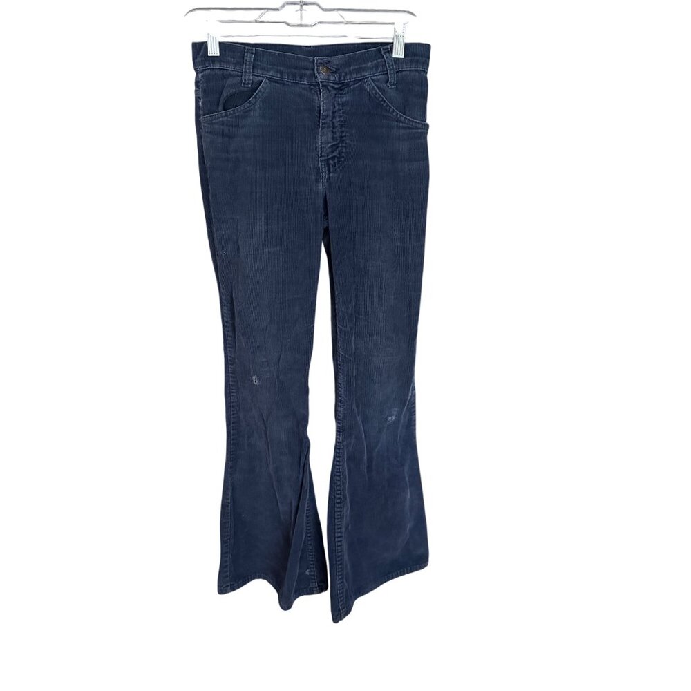 Vintage Levis Blue Corduroy Flared Jeans Low Rise